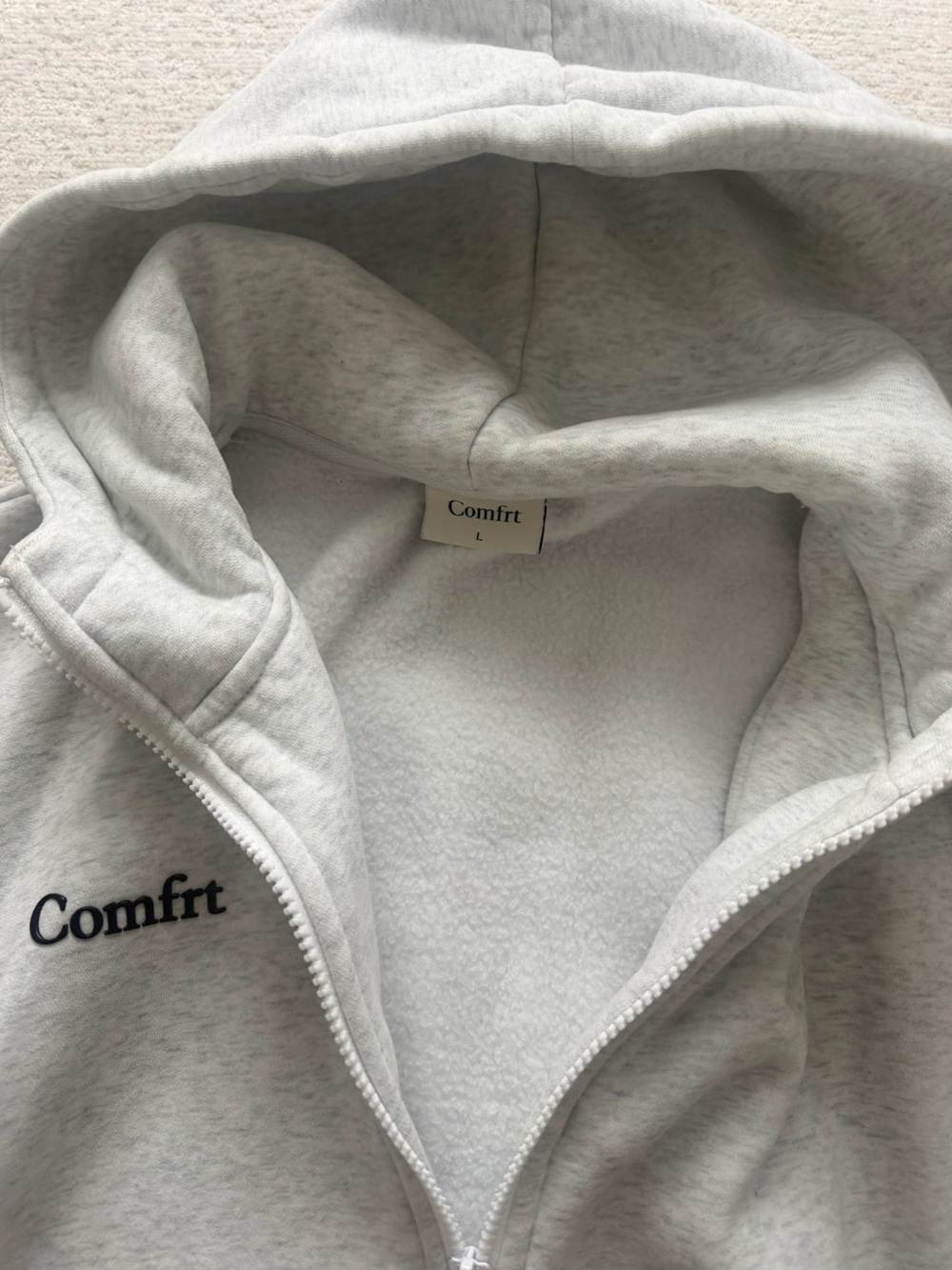 Comfrt cloud zip hoodie- storm